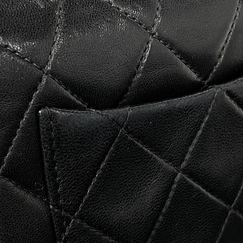 Chanel Mini Quilted Single Flap Chain Shoulder Bag Leather Black