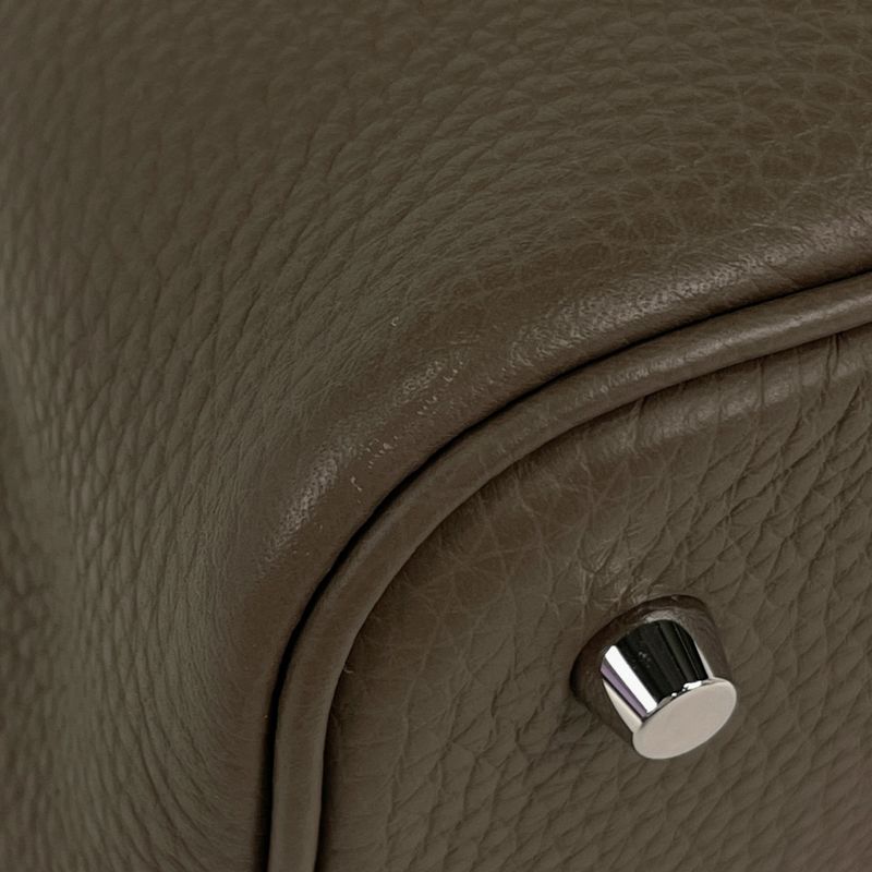 Hermes Picotin Lock MM Mini Bag Taurillon Clemence Etoupe