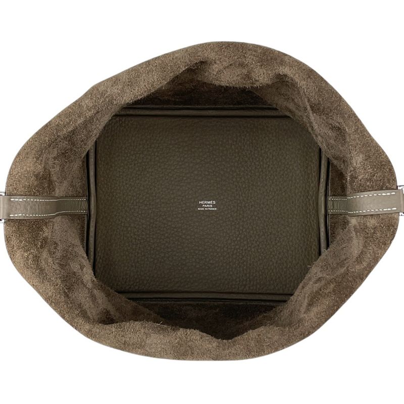 Hermes Picotin Lock MM Mini Bag Taurillon Clemence Etoupe
