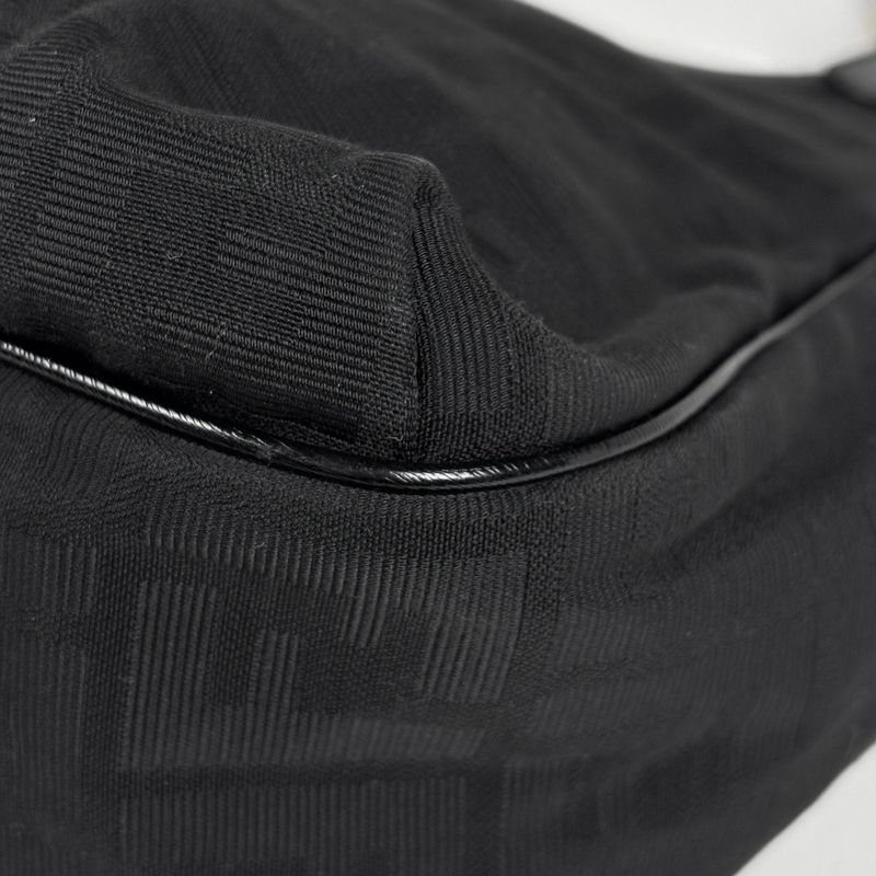 Fendi Zucca Pattern Tote Canvas Black