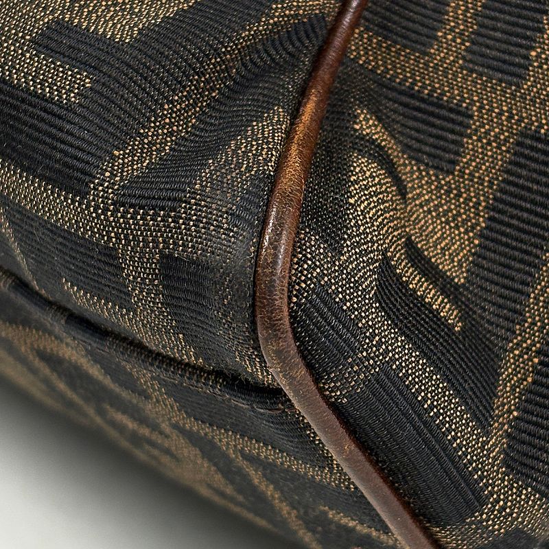 Fendi Etnico Tote Zucca Pattern Canvas Brown