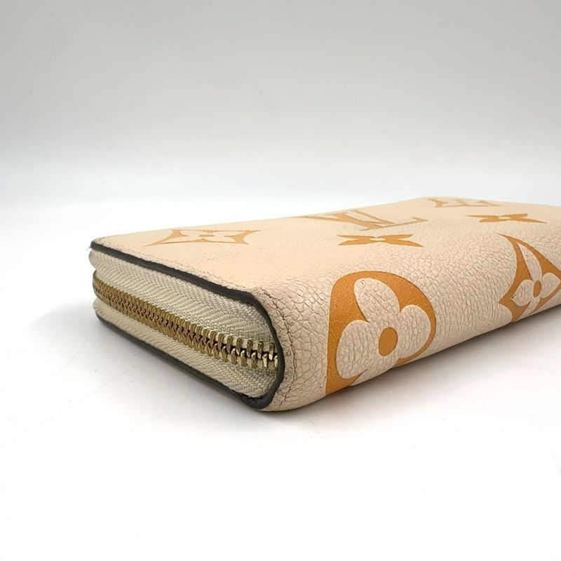 Louis Vuitton Zippy Wallet Monogram Giant Empreinte Leather Light Yellow
