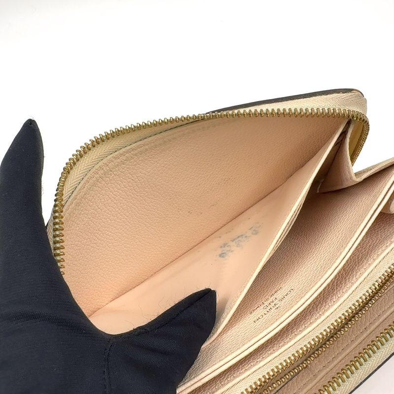 Louis Vuitton Zippy Wallet Monogram Giant Empreinte Leather Light Yellow