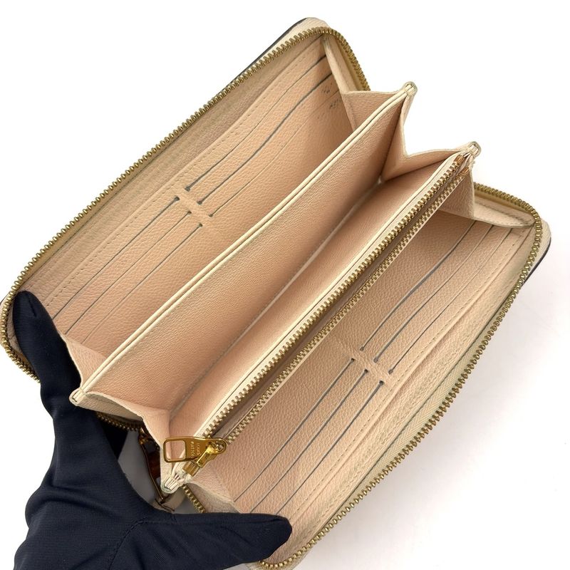 Louis Vuitton Zippy Wallet Monogram Giant Empreinte Leather Light Yellow