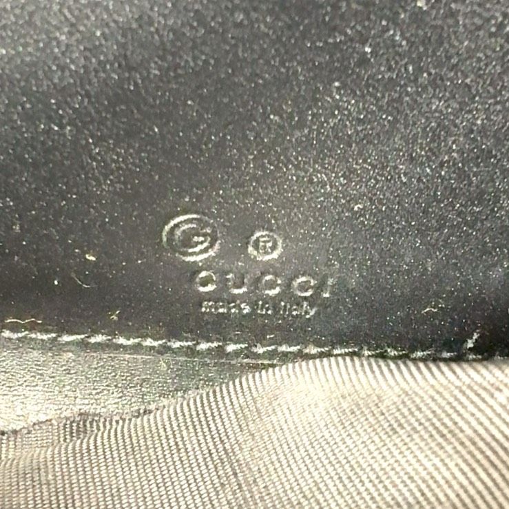 Gucci GG Canvas L-shaped Zipper Wallet Leather Gray Black