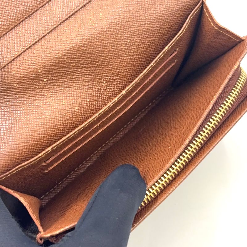Louis Vuitton Porte Monnaie Billets Tresor Monogram Leather Brown Bifold