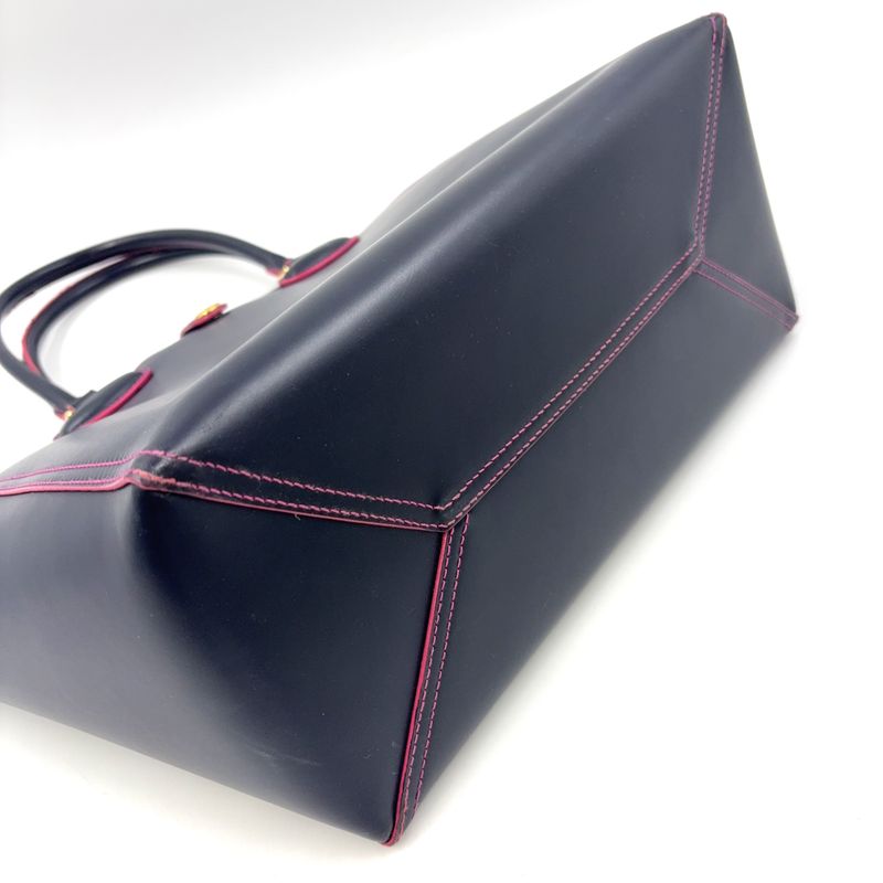 Loewe Leo Anagram Leather Pink Black Tote X