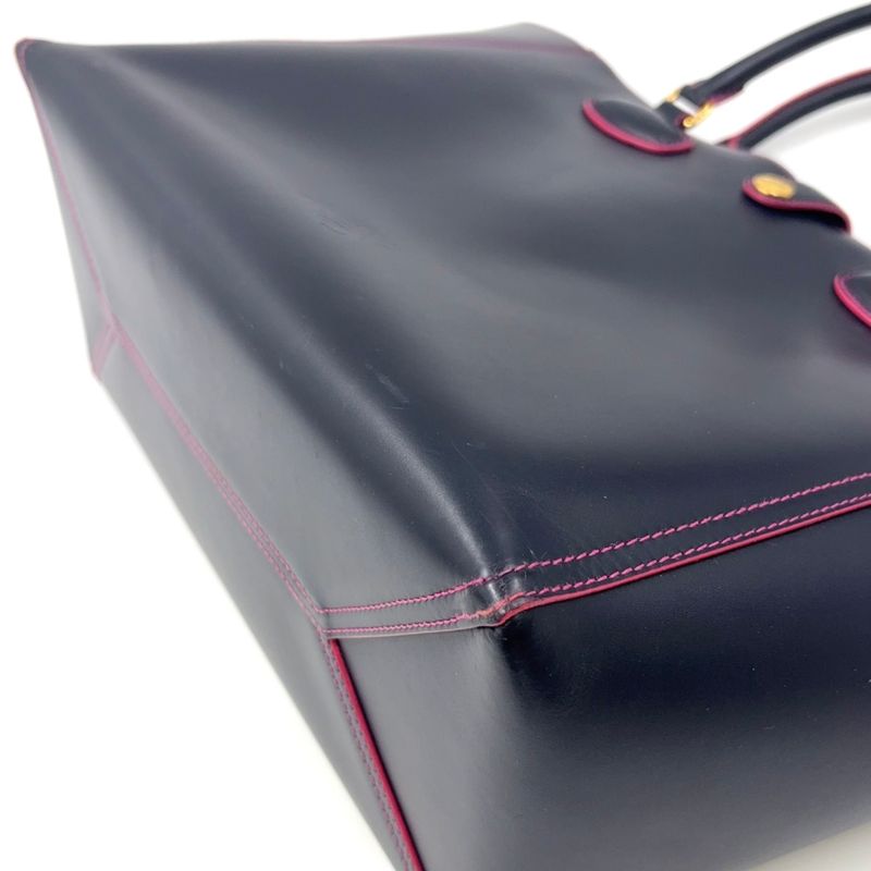 Loewe Leo Anagram Leather Pink Black Tote X