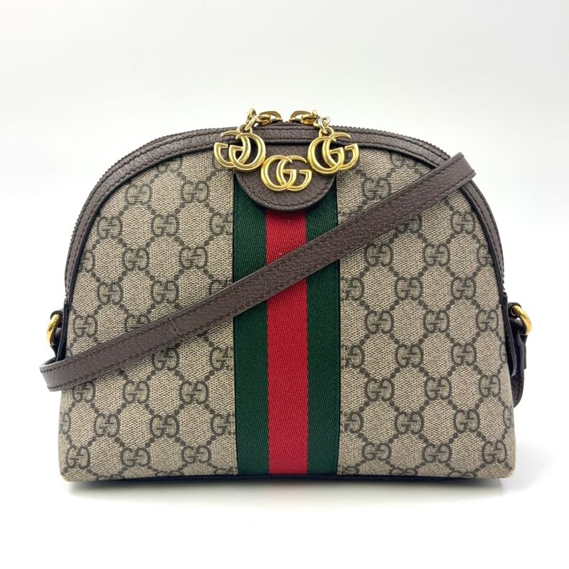 Gucci Ophidia Sherry Shoulder Bag Brown Beige