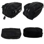 Prada Triangle Logo Clutch Multi Pouch Tessuto Nylon Black Nero