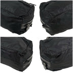 Prada Triangle Logo Clutch Multi Pouch Tessuto Nylon Black Nero