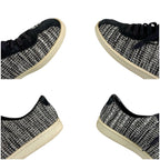 Chanel Tweed Low Cut Sneakers Black CC Logo 39