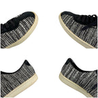 Chanel Tweed Low Cut Sneakers Black CC Logo 39