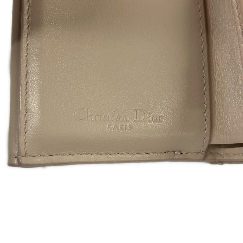 Dior Trifold Wallet Lotus Pink Leather Handbag