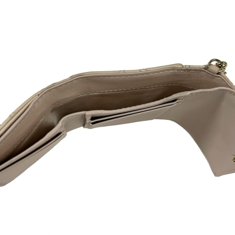 Dior Trifold Wallet Lotus Pink Leather Handbag