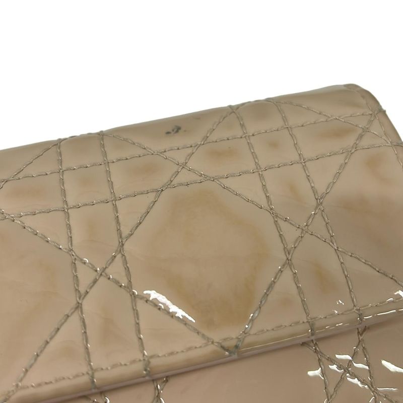 Dior Trifold Wallet Lotus Pink Leather Handbag