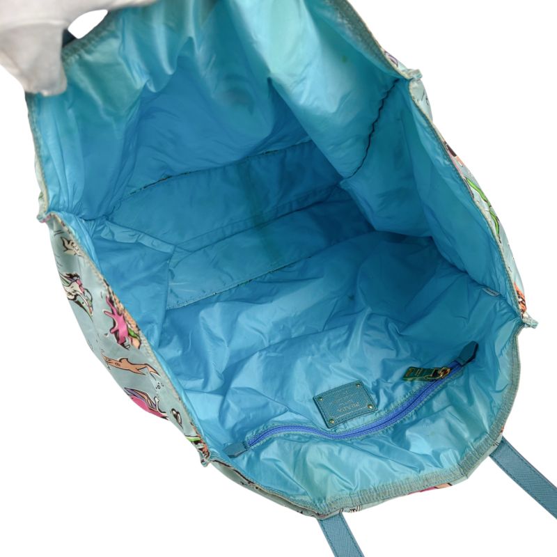 Prada Limited Edition Hawaii Surfing Triangle Logo Tote Light Blue