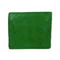 Bottega Veneta Bifold Wallet Intrecciato Green Leather