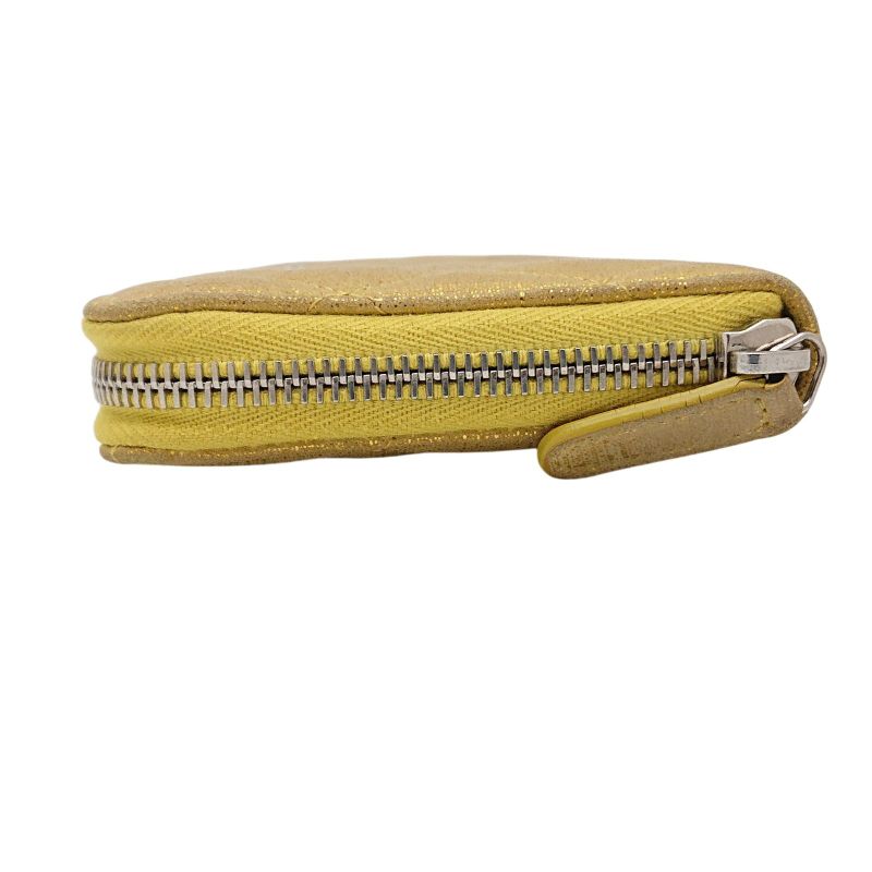 Chanel Zip Around Quilted Gold Yellow