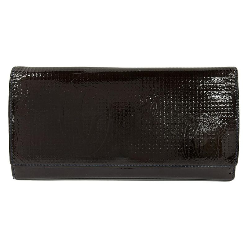 Cartier Wallet Happy Birthday Dark Brown Leather