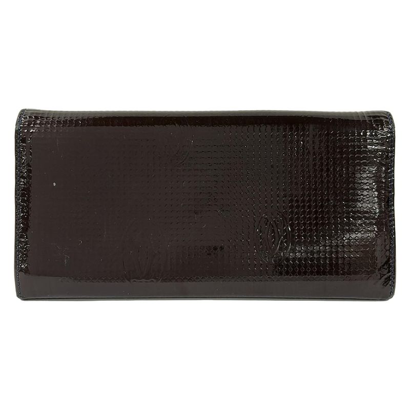 Cartier Wallet Happy Birthday Dark Brown Leather