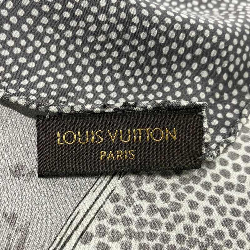 Louis Vuitton Shawl Dark Gray Multi Silk Dark