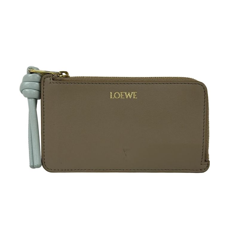 Loewe Coin Case Knot Card Holder Sand Blue Iceberg Sand X Iceberg