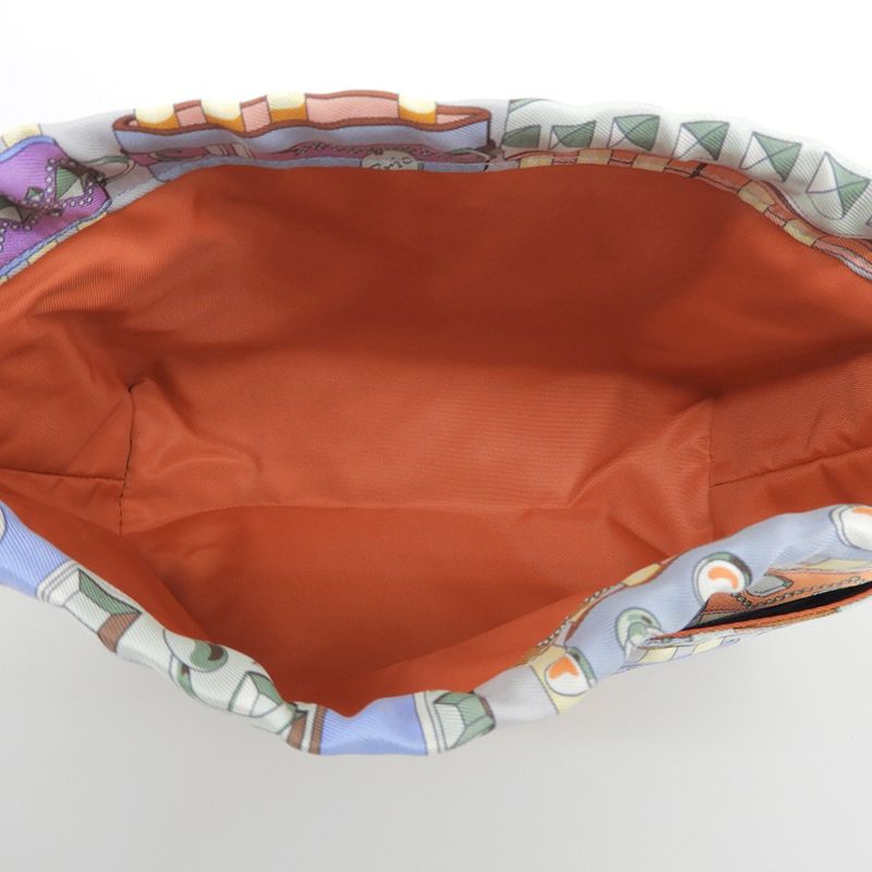 Hermes Silk Ruby 20 Pouch in Handbag Color-)multi-color