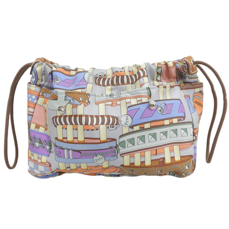 Hermes Silk Ruby 20 Pouch in Handbag Color-)multi-color