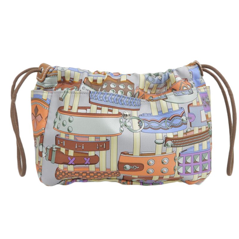 Hermes Silk Ruby 20 Pouch in Handbag Color-)multi-color