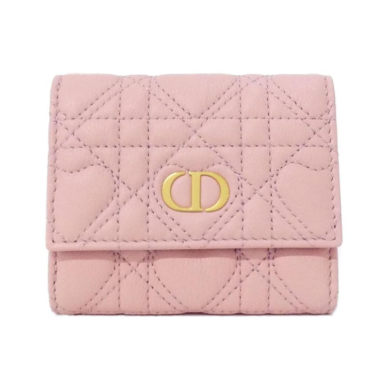 Dior Caro Wallet Pink Melocoton