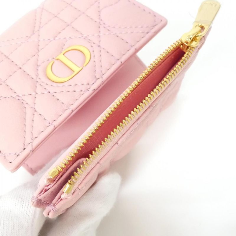 Dior Caro Wallet Pink Melocoton