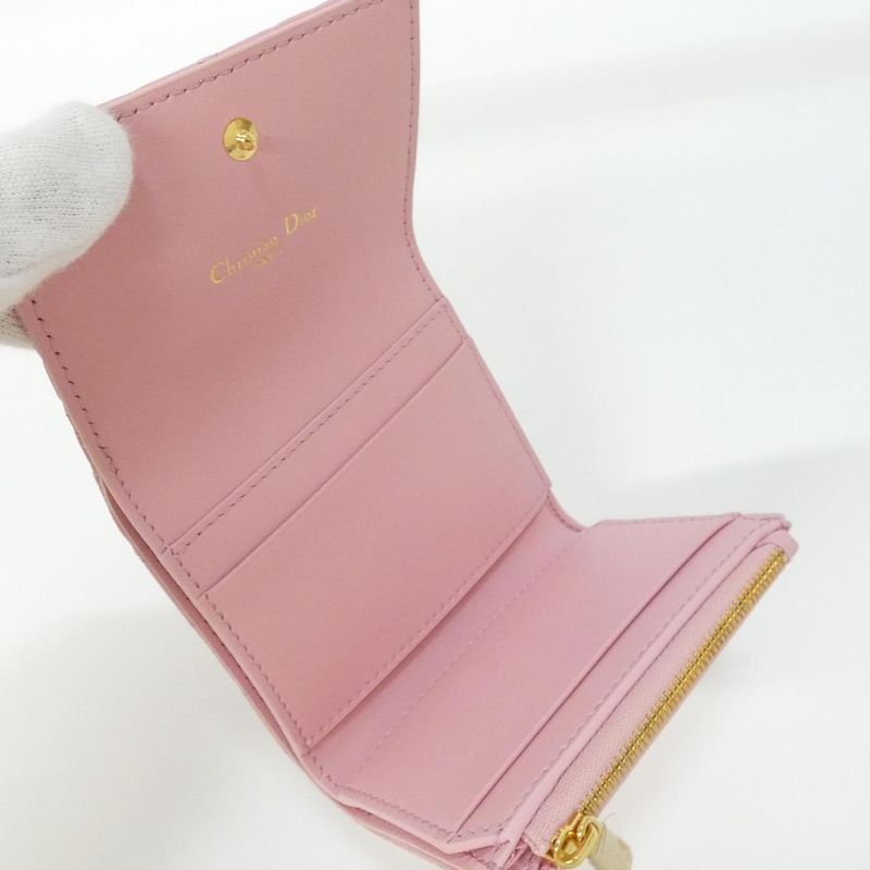 Dior Caro Wallet Pink Melocoton