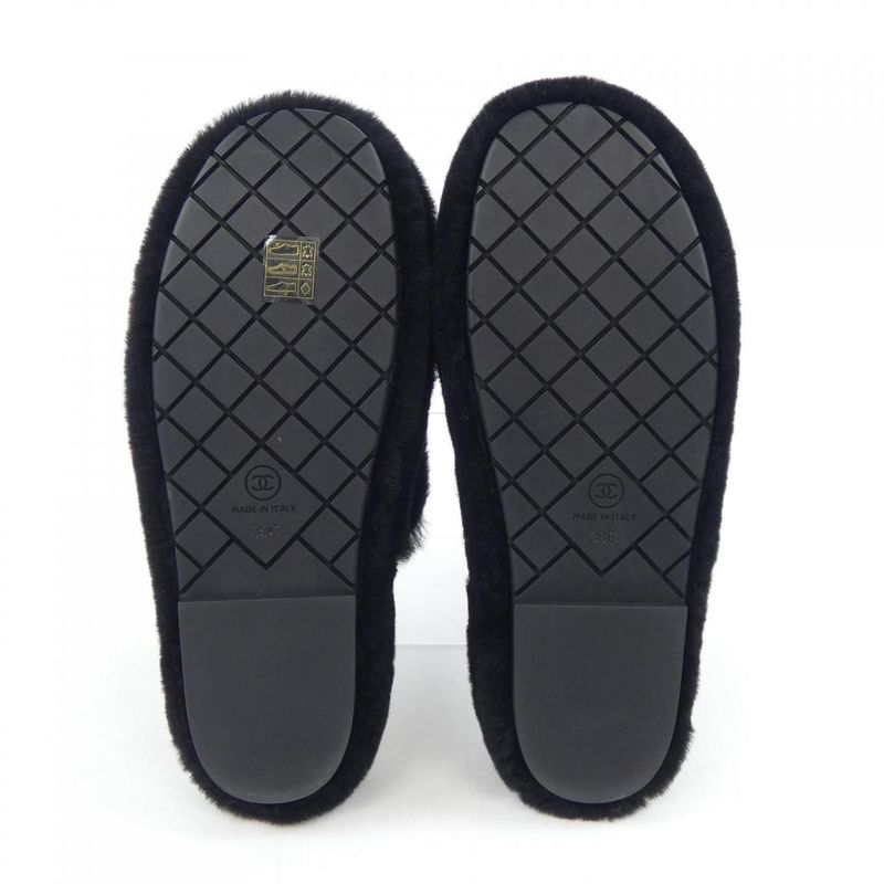 Chanel Mule Sandals Lambskin Black