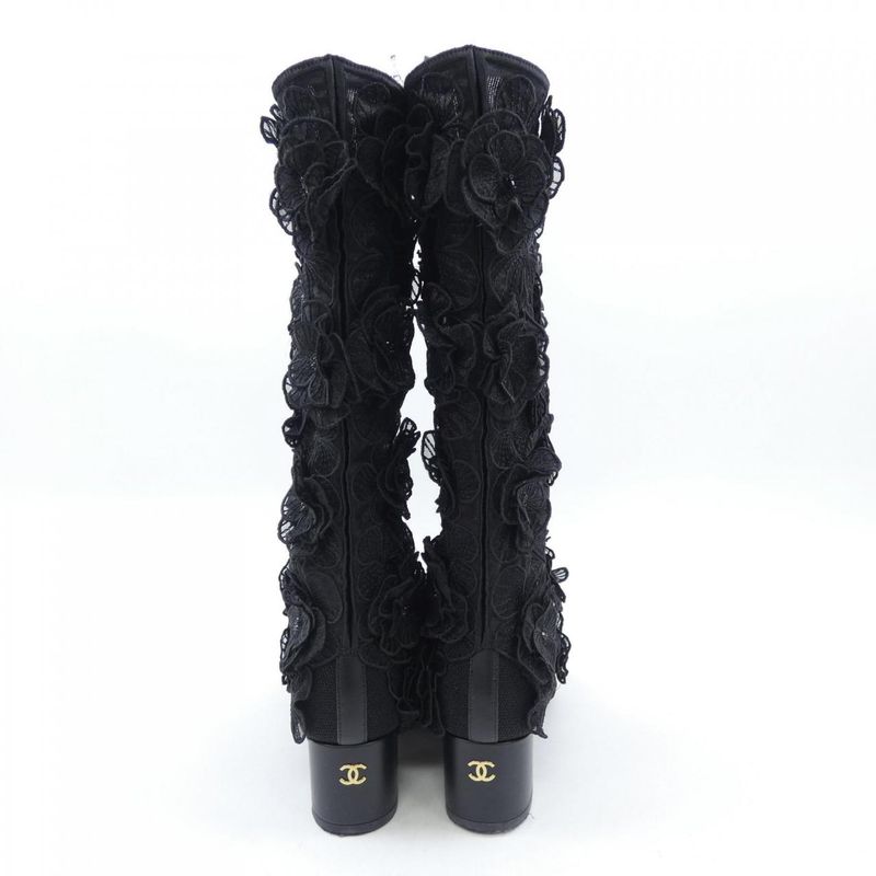 Chanel High Boots Black 37
