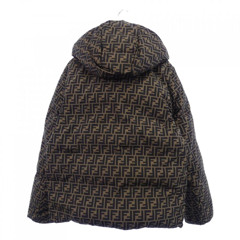 Fendi FF Motif Down Jacket Beige Brown