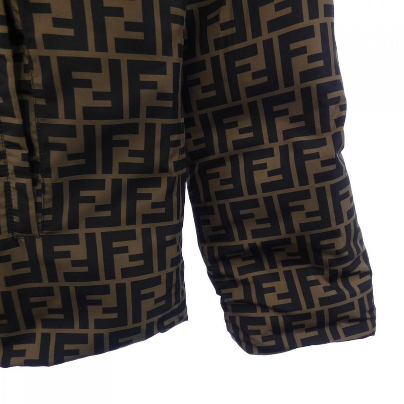 Fendi FF Motif Down Jacket Beige Brown