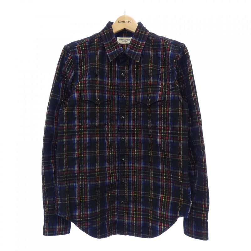 Saint Laurent Shirt Black Red Check