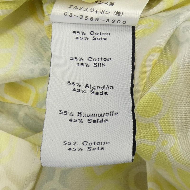 Hermes Shirt White 37 Yellow