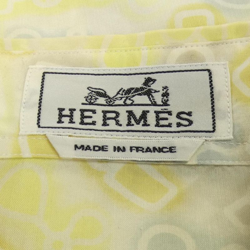 Hermes Shirt White 37 Yellow