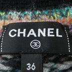 Chanel Knit Top Cashmere Black Green