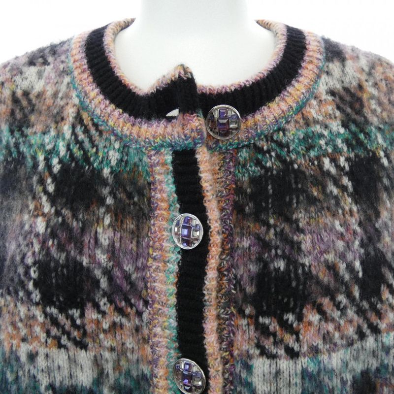 Chanel Knit Top Cashmere Black Green