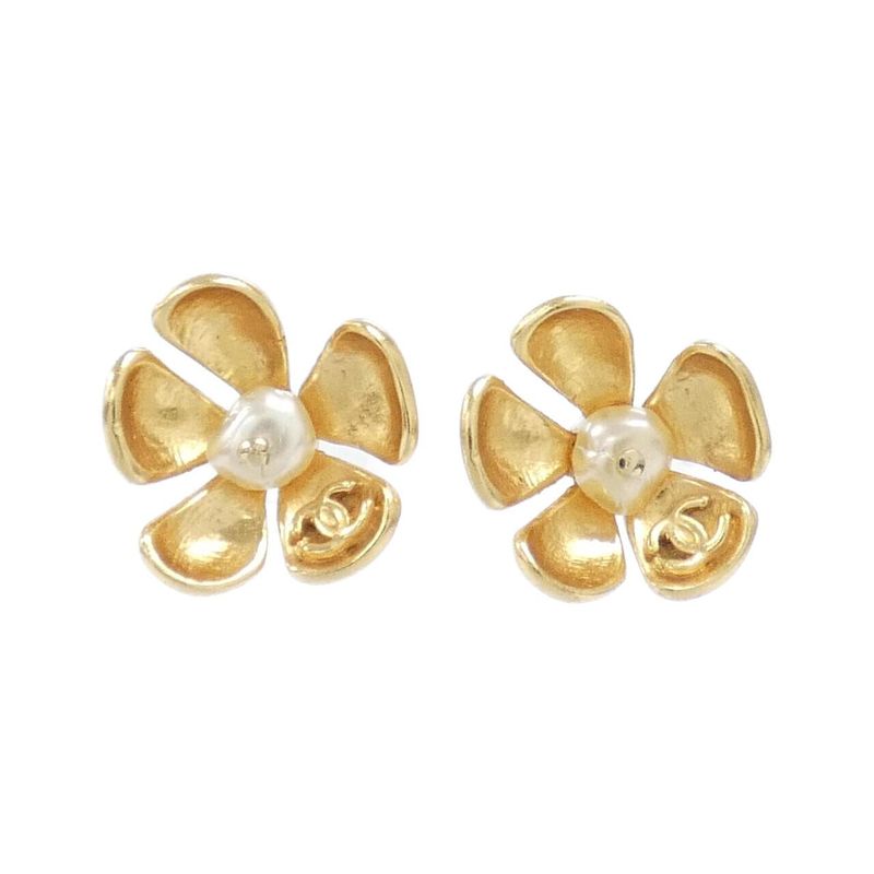Chanel Vintage Earrings White