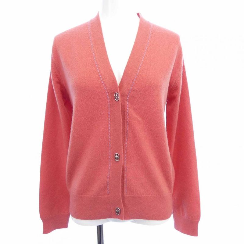 Hermes Cliquetis Cardigan Cashmere Red