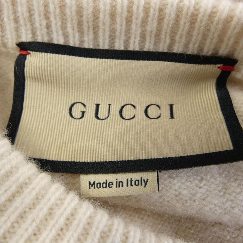 Gucci Knit Top Cashmere Beige Color Transparency