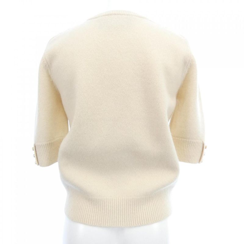 Gucci Knit Top Cashmere Beige Color Transparency