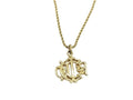 Dior Necklace Emblem Logo Gold Metal