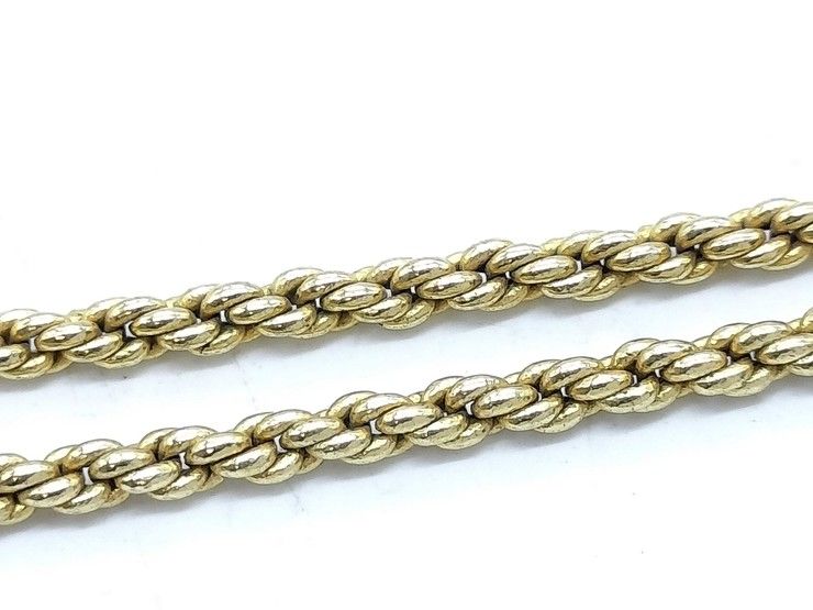 Dior Necklace Emblem Logo Gold Metal