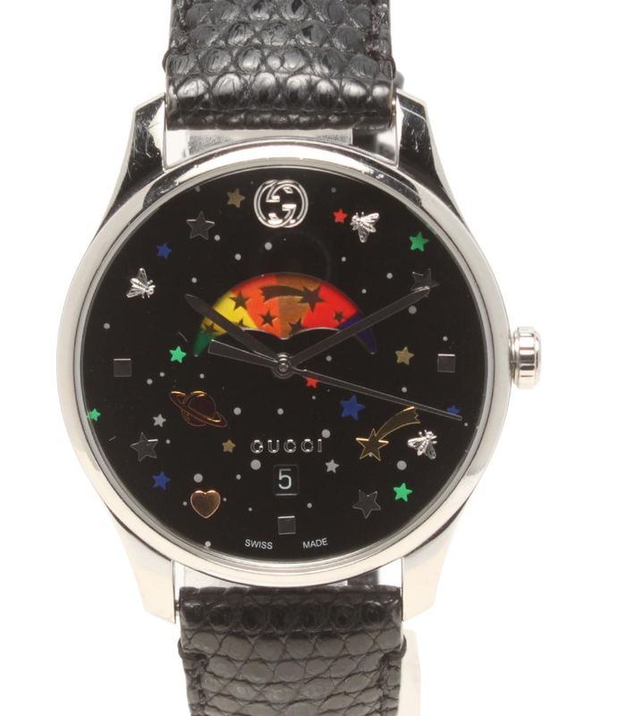 Gucci Watch Moon Phase Timeless 126.4 Quartz Black