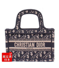 Dior Handbag Trotter Oblique Book Tote Mini Navy Others